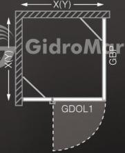 Фото товара Душевой уголок Roltechnik Elegant GDOL1+GBP 120х90