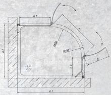 Фото товара Душевой уголок Vegas Glass AFS-F 100х80