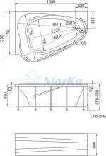 Фото товара Акриловая ванна 1MarKa Aima Design Love