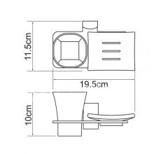 Фото товара Держатель стакана и мыльницы Wasserkraft Leine K-5026