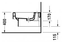 Фото товара Подвесное биде Duravit Vero 223915