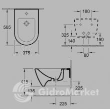 Фото товара Подвесное биде Villeroy Boch Subway 2.0 5400