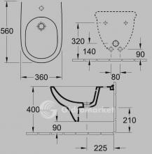 Фото товара Подвесное биде Villeroy Boch O. Novo 5460