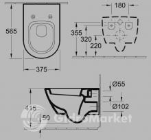 Фото товара Чаша унитаза подвесного Villeroy Boch Subway 2.0 5600 10 R1