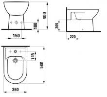 Фото товара Биде напольное Laufen Pro 3295.1.000.304.1