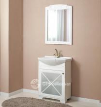 Фото товара Комплект мебели для ванной Atoll Палермо 65 белый матовый