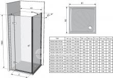 Фото товара Душевой уголок Ravak SMSD2+SMPS 90х80