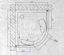 Фото товара Душевой уголок Vegas Glass ZS-F 100х110