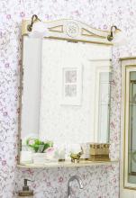 Фото товара Комплект мебели для ванной Sanflor Адель 82 белый/патина золото