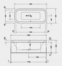 Фото товара Акриловая ванна Duravit Happy D . 701319, 702419, 702619, 706519