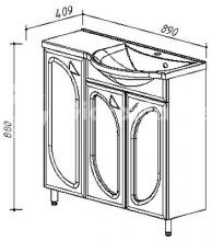Фото товара Мебель для ванной Belux Лира 90