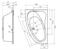 Фото товара Акриловая ванна Riho Lyra 153x100 (правая)