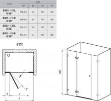 Фото товара Душевая дверь Ravak BSD3-120 L