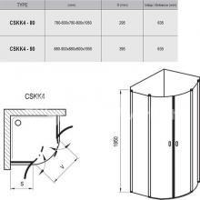 Фото товара Душевой уголок Ravak CSKK4-80