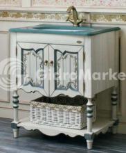 Фото товара Комплект мебели для ванной Atoll Флоренция ivory old/blue