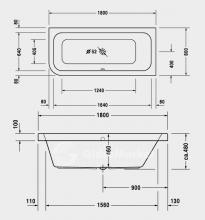 Фото товара Акриловая ванна Duravit Happy D . 700173, 700174