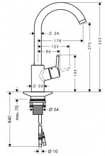 Фото товара Смеситель для кухни Hansgrohe Talis S 14870000