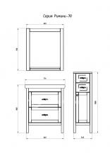 Фото товара Мебель для ванной АСБ Мебель Римини 70 бук