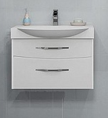 Фото товара Комплект мебели для ванной Акватон Инфинити 76 белый глянец