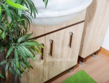 Фото товара Комплект мебели для ванной Бриклаер Карибы 75 Дуб кантри/венге
