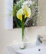 Фото товара Комплект мебели для ванной Бриклаер Аквавита 60 3D белый глянец