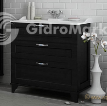 Фото товара Комплект мебели для ванной Акватон Леон 80 Н ясень черный