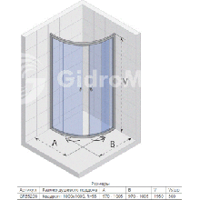 Фото товара Душевой уголок Riho HAMAR GR252-100/100