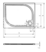 Фото товара Поддон для душа Riho KOLPING DB31, прямоугольный 100х80