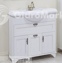 Фото товара Комплект мебели для ванной Акватон Идель 85 дуб белый