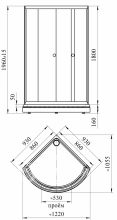 Фото товара Душевой угол Радомир 90 Люкс