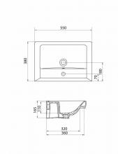 Фото товара Раковина Акватон Тигода-55 мини 1WH302127 для Йорк 55М