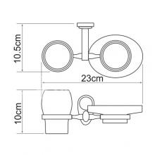 Фото товара Держатель стакана и мыльницы Wasserkraft Main K-9226