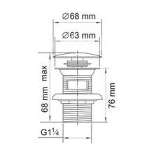 Фото товара Донный клапан Wasserkraft Push-up A046