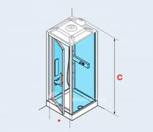 Фото товара Душевая кабина угловая Novellini Glax 3 GF 80x80