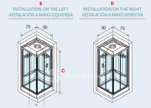 Фото товара Душевая кабина угловая Novellini Alba A 90x70