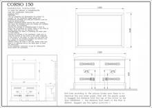 Фото товара Мебель для ванной Tessoro Corso150 белый глянец с золотом