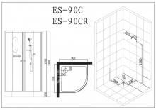 Фото товара Душевая кабина Esbano ES-L90CR