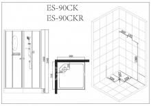 Фото товара Душевая кабина Esbano ES-L90CKR