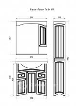 Фото товара Мебель для ванной АСБ Мебель Лилия-Лайн 80