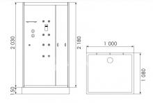 Фото товара Душевая кабина Erlit MIA100-W1