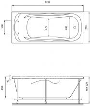 Фото товара Акриловая ванна Relisan Marina 170x75