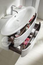 Фото товара Комплект мебели для ванной Jacob Delafon Presquile 109 серый титан, 2 ящика