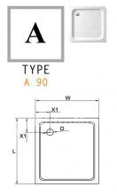 Фото товара Акриловый поддон Cezares TRAY-A-A-85-15-W