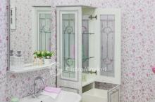 Фото товара Комплект мебели для ванной Sanflor Адель 65 белый/патина серебро