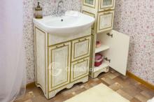 Фото товара Комплект мебели для ванной Sanflor Адель 65 белый/патина золото