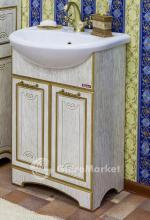 Фото товара Комплект мебели для ванной Sanflor Адель 55 белый/патина золото