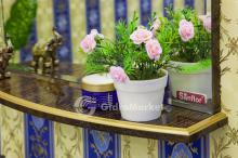 Фото товара Комплект мебели для ванной Sanflor Адель 55 венге/патина золото