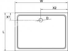 Фото товара Поддон SMC Cezares TRAY-M-AH-120/80-35-W