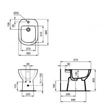 Фото товара Биде напольное Ideal Standard Tempo T510201