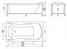 Фото товара Акриловая ванна BELBAGNO BB103-170-75